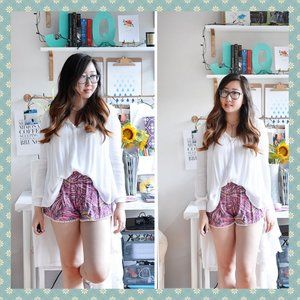 Free People White Button Up